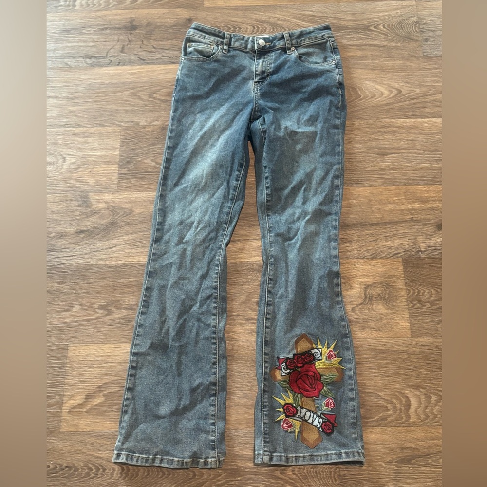 Ashley Mason Premium Bootcut Jeans – Embroidered – Size 5/27